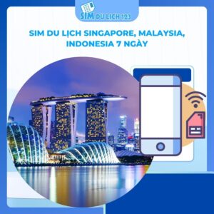 SIM du lịch Singapore, Malaysia, Indonesia 7 ngày 7GB – 20GB