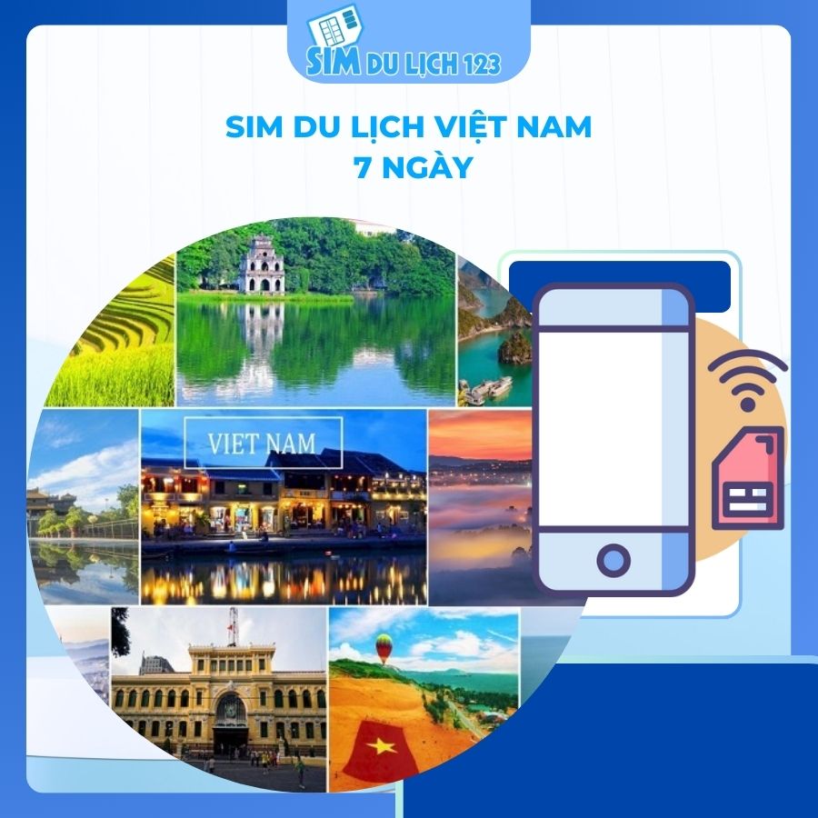 SIM du lịch Việt Nam 7 ngày 15GB data tốc độ cao