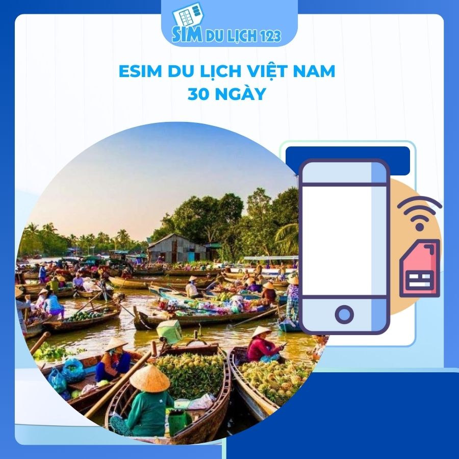 eSIM du lịch Việt Nam 30 ngày 180GB data + thoại